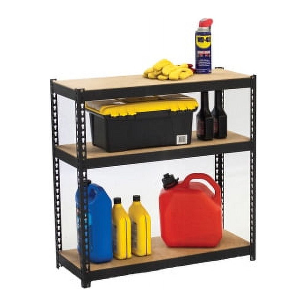 Lorell Narrow Steel Shelving 30" Height x 30" Width x 12" Depth - Recycled - Black - Steel - 1Each