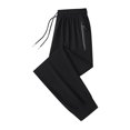 thumbnail image 1 of Plebaso Mens Athletic Pants Elastic Waist Drawstring Lightweight Running Trousers with Zipper Pockets, 1 of 6