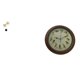 thumbnail image 1 of Reloj de pared con estatua de hoja, obra decorativa, canto de pájaros, alarma, hierro, madera, vidrio, escultura minimalista, adecuado para sala de es, 1 of 7