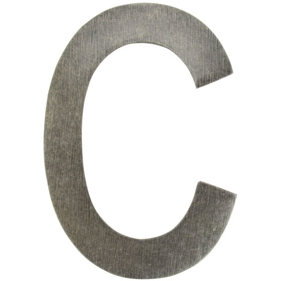 Architectural Mailboxes 3582APA-C 4 in. Brass Floating House Letter C, Antique Pewter