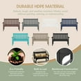 thumbnail image 6 of WestinTrends Malibu Outdoor 2-Person All-Weather HDPE Front Porch Garden Bench, Black, 6 of 15