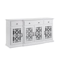 thumbnail image 2 of Miekor Furniture Classic Fretwork Detailed Glass-Door Sideboard - White BS7569, 2 of 5