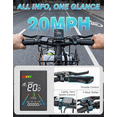 thumbnail image 3 of AZHAR 750W 20MPH 48V10.4Electric Bike for Adults,up 35 Miles Removable Battery Ebike, 26" Electric E Bike with 7-Speed,Adult Electric Bicycles for Commute Beach Snow Womens/Man All Terrain Class 2 UL, 3 of 10