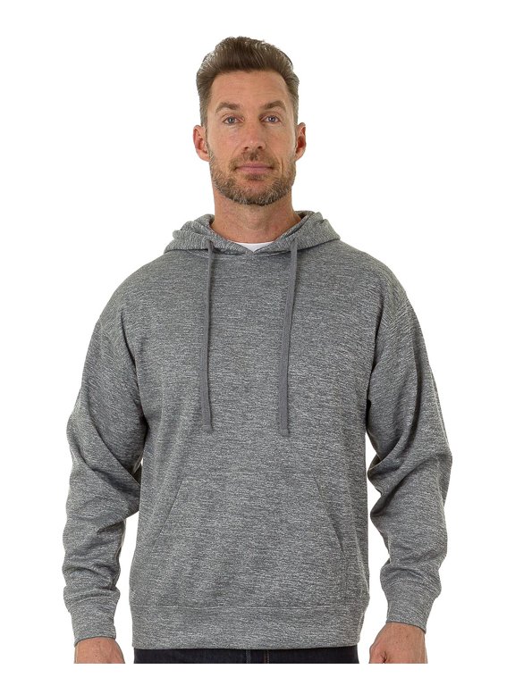 Mens Active Dri Fit Pullover Hoodie, GRAY, Size: XL, Uzzi Active Wear