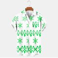 thumbnail image 2 of Mens Manga Corta Botón Abajo Camisas, Navidad Impreso Turndown Cuello Blusa, Top de Moda Casual, 2 of 3