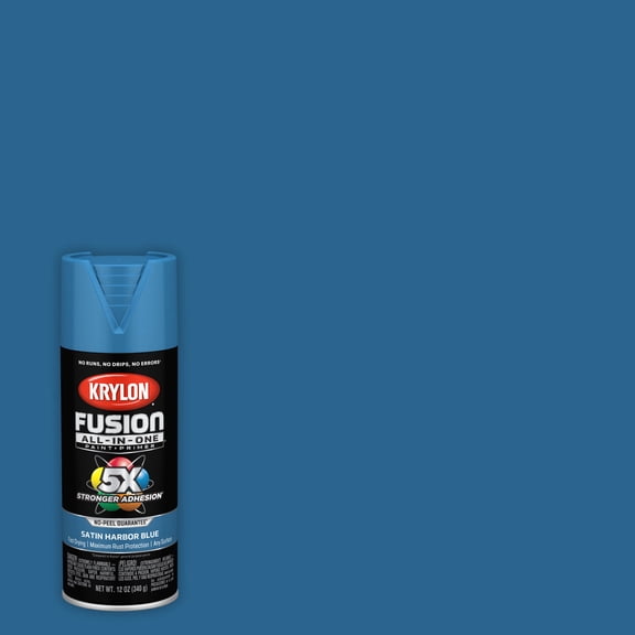 Krylon Fusion All-In-One, Satin, Harbor Blue, 12 oz