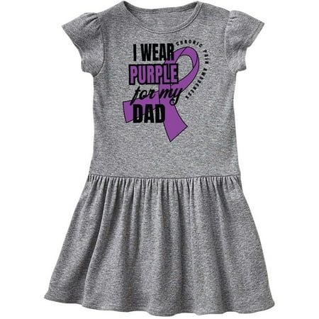 

Inktastic Chronic Pain I Wear Purple For My Dad Gift Toddler Girl Dress