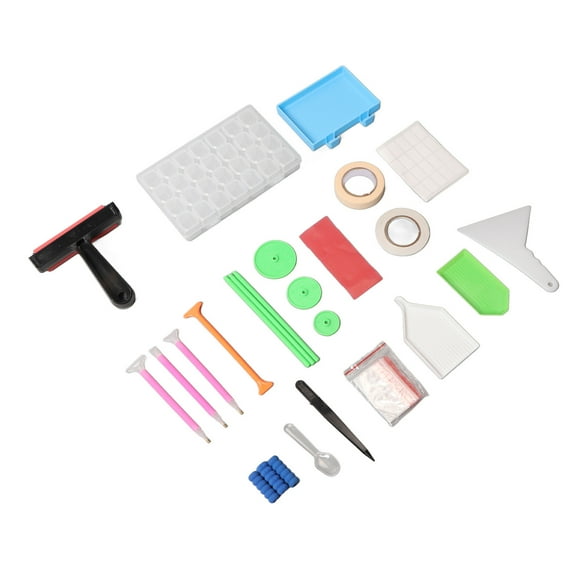 Juego De Herramientas De Pintura Con Diamantes De Imitación, Bolígrafo Perforador Con Punta De Pintura, Rodillo De Mano De 105 Piezas Para Manualidades DIY