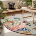 thumbnail image 3 of Large Round Rug 8Ft, Seahorse Coastal Non-Slip Washable Circle Rugs Carpet, Nautical Ocean Summer Beach Coral Rustic Indoor Outdoor Rug Floor Mats Throw Runner for Bedroom Living Room Bathroom, 3 of 8