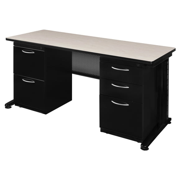 Regency Fusion 66" x 30" Double Pedestal Desk- Maple