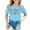 Light Blue, variant on Boys Tshirts 100th Day of School Shirt Crewneck Short Sleeve Cute Cartoon Printed Tee Little Boys Clothes for Girls 6-7 Years