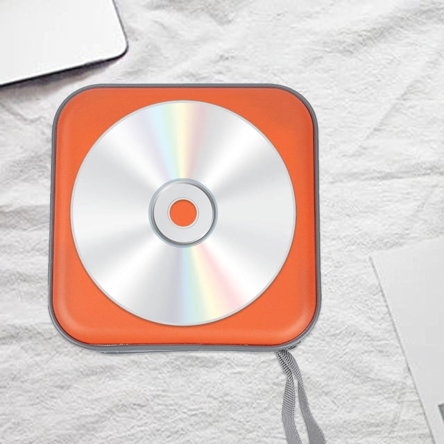 Estuche para DVD, Estuche para almacenamiento de CD, Estuche para transporte de CD, Protección, Organizador multimedia, Soporte para discos con capaci Naranja