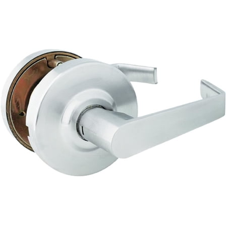 Global Door Controls Brushed Chrome Pisa Style Commercial Passage Lever set