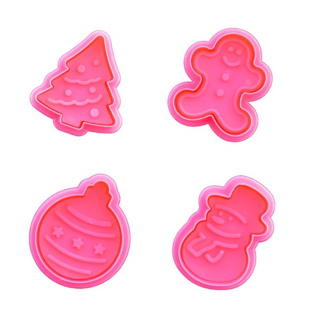 Bearachild 1 Juego de moldes para Fondant, accesorios para hornear con temática navideña, molde en relieve, herramientas de decoración de Kits de decoración para fiestas