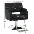 thumbnail image 6 of BarberPub Hydraulic Swivel Styling Salon Chair, PVC Leather, 300lb Capacity, Black, 6 of 12