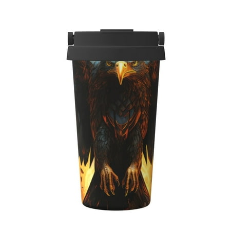

Junzan Cool Black Eagle for Stainless Steel Vacuum Insulated Tumbler - Reusable Insulated Cold Brew Iced Coffee Cup Thermos -Gifts for Women Men Him Her