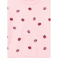 thumbnail image 2 of Wonder Nation Toddler Girls Fleece Crewneck Top with Ruffles, Sizes 12M-5T, 2 of 3