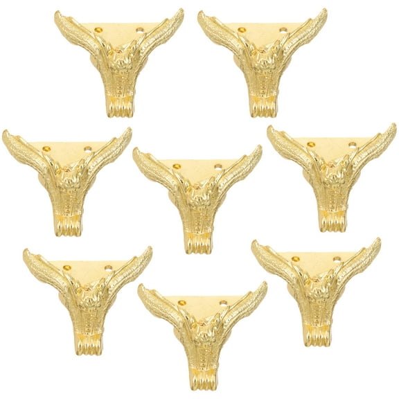 NICEXMAS 8Pcs Practical Yellow Furniture Legs Iron Alloy Replacement Sofa Support for Beds and Chairs