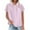 Pink, variant on Antinious Summer Tops for Women Trendy,Sweatshirt for Women,Ladies Short Sleeve Lapel Pocket Pleated Casual Loose Shirt,Pink,XXL