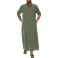 thumbnail image 2 of Elegant Arabic Long Sleeve Men's Robe with Button Closure and Side Slit Design, 2 of 7