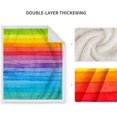 thumbnail image 3 of Rainbow Sherpa Blanket Colors Smooth Soft Blanket for Sofa Chair Bed Office Travelling Camping for Kids Adults 50"x60", 3 of 6