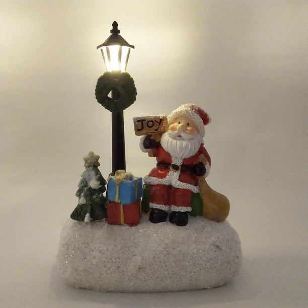 Lighted Christmas Decoration Resin Crafts LED Christmas Figurine