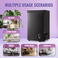 thumbnail image 2 of TACOOL Chest Freezer 2.55 Cu.ft Large Capacity with 2 Removable Basket Small Mini Deep Freezer Top Open Door Black, 2 of 7