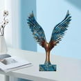 thumbnail image 4 of Estatua de resina de águila, artes abstractas simuladas de águila, decoración fengshui moderna, hogar, pequeña sala , adorno de estante de Macarena Escultura de águila, 4 of 8