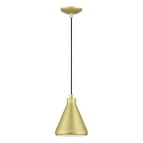 41177-33-Livex Lighting-Geneva - 1 Light Mini Pendant-15 Inches Tall and 7 Inches Wide-Soft Gold/Polished Brass Finish