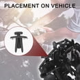 thumbnail image 3 of Unique Bargains Car Front Fender Skirt Clip for GM for Chrysler No.14019205 Bumper Push Type Retainer Rivets 100 Pcs, 3 of 6