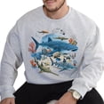 thumbnail image 2 of 90s Sea Animals Sweatshirt for Men and Women, Vintage Ocean Wildlife Crewneck, Sizes S-3XL, 2 of 6