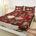 thumbnail image 3 of Castle Fairy Children Teens Cute Gnome 3Pcs Twin Sheet Sets,Happy New Year Twin Fitted Sheet,Happy Christmas Xmas Breathable Flat Sheet,Microfiber Bedroom Decor, 3 of 7