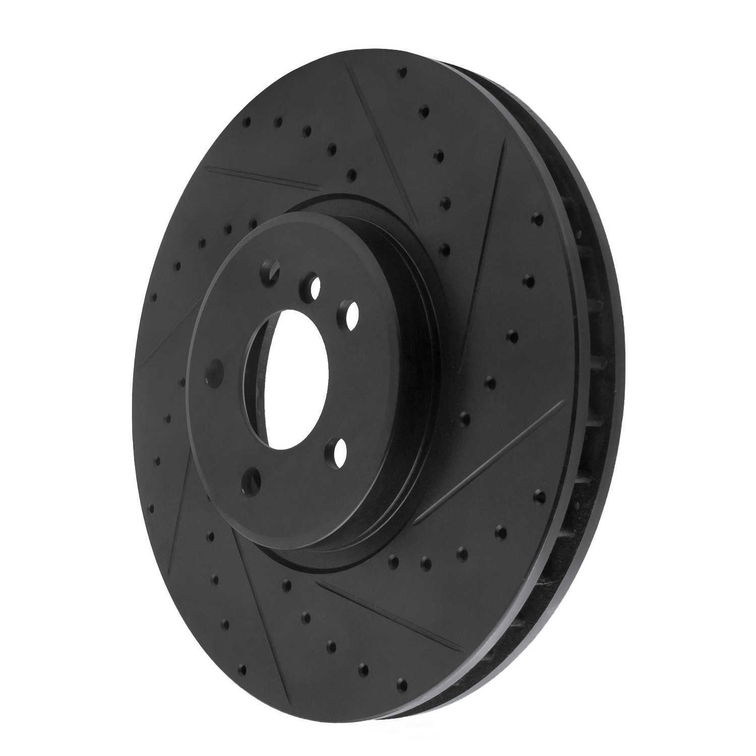 Dynamic Friction Company 633-31145R DFC Brake Rotor - Drilled And Slotted - Black