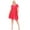Dark Coral, variant on Women's Plus Size Lace Short Sleeve Party Midi Dress