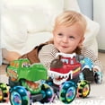 thumbnail image 5 of Tkerinse Motion Activated Light Up Toy Cars for Toddlers, Pull Back Dinosaur Shark Crocodile Trucks with LED Wheels, Boys Girls Fun Play Vehicle, 5 of 7