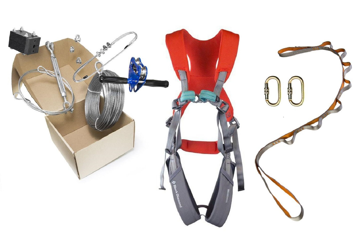 Ziplinegear 150' Chetco Zip Line With Child's Full Body Harness Kit