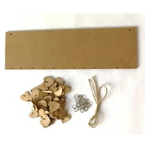 KALLORY Birthday Wall Hanging Calendar Wooden Plaque Board for Home Decor Item 16 x 4.7 x 0.2 inch