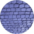 thumbnail image 1 of Ahgly Company Tapis Rond Lavable en Machine Intérieur Transitionnel Bleu Ciel, 5 Pieds Rond, 1 of 7