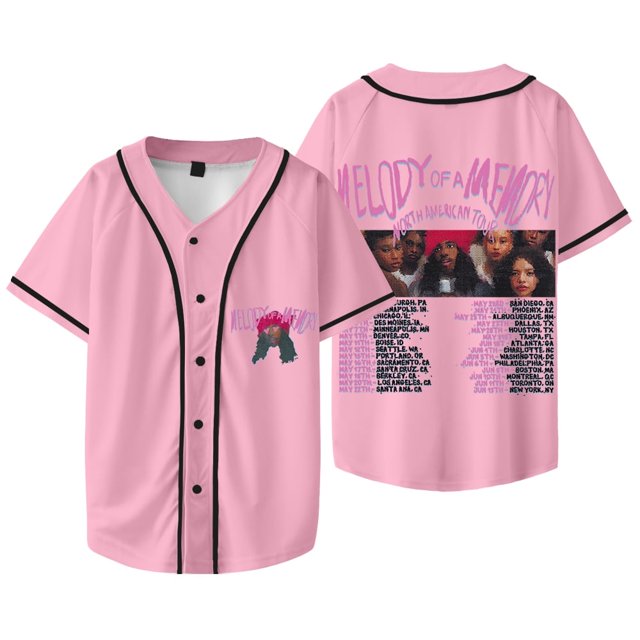 Eem Triplin Melody Of A Memory Tour 2025 Merch Veste de Baseball Tee Unisexe HipHop Manches Courtes