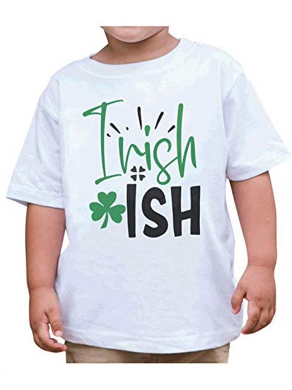 Kids Funny Irish Ish St Patrick's Day White T-Shirt Youth Large
