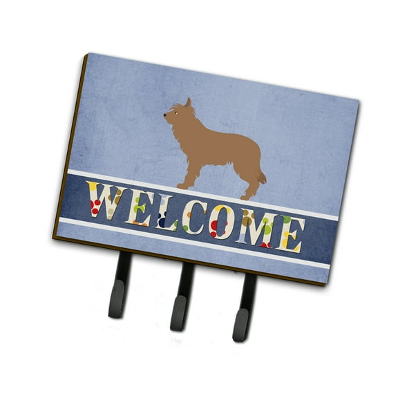 Berger Picard Welcome Leash or Key Holder Blue