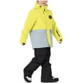 thumbnail image 5 of Aboser Kids Waterproof Snowsuit Set for Girls Boys Winter Skiing Snowboard Snow Suits Thick Windproof Snow Jackets and Pants 2 Piece Skisuits Yellow 11 Years, 5 of 8