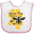 thumbnail image 3 of Inktastic Honeycomb Save The Bees Boys or Girls Baby Bib, 3 of 4