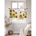 thumbnail image 5 of Sunflower Bee Semi Sheer Window Curtains 54 Inches Long, Vintage Yellow Floral Farmhouse Watercolor Rod Pocket Voile Silky Chiffon Curtain Light Filtering Drapes for Living Room, 52"x54", 2 Panels, 5 of 9