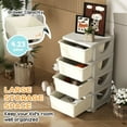 thumbnail image 6 of Resenkos Kids 30" 4-Tier Storage Unit Dresser Tower - With 4 Drawers, Cream White, 6 of 7