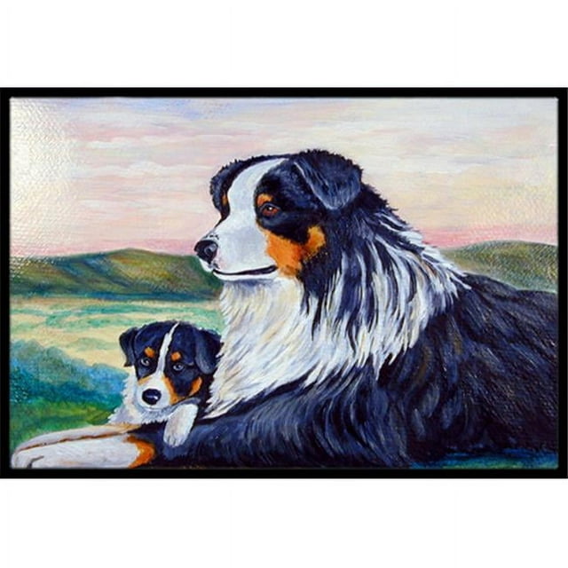 Carolines Treasures 7511MAT Tapis Intérieur Extérieur 18 x 27 Po. Australian Shepherd