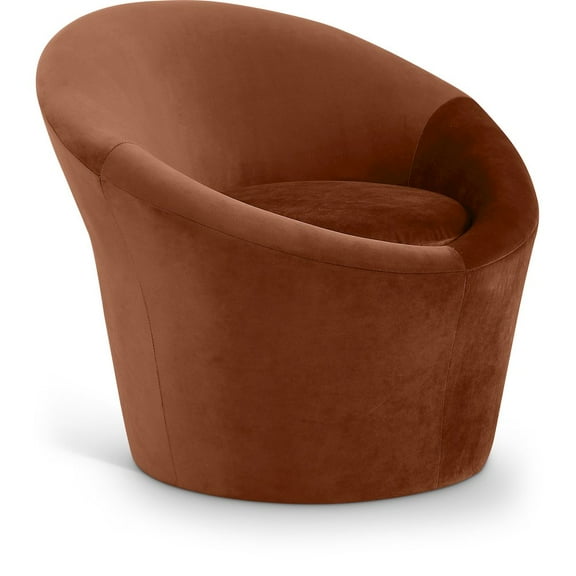 Meridian Furniture Tristan Cognac Velvet Accent Chair