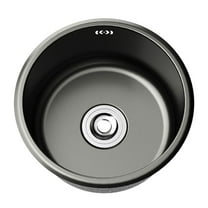 Esquirla Stainless Steel Kitchen Sink Drop in Bar Sinks Round Island Counters Sink Rustproof Fast Drainage Design Heavy Duty 6.3" Deep