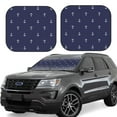 thumbnail image 2 of Picia Anchor Heart Blue 2 Piece Car Windshield Sun Shade Foldable | Foldable Sun Shield for Front Window Blocks UV Rays and Keeps Your Vehicle Cool-Small, 2 of 7