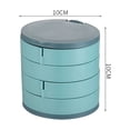 thumbnail image 4 of YSNOOWE Boîte de Rangement pour Bijoux Bleu ABS 1Ensemble Rotation Pivotante Multicouche pour Femmes sur Table de Toilette, 4 of 5